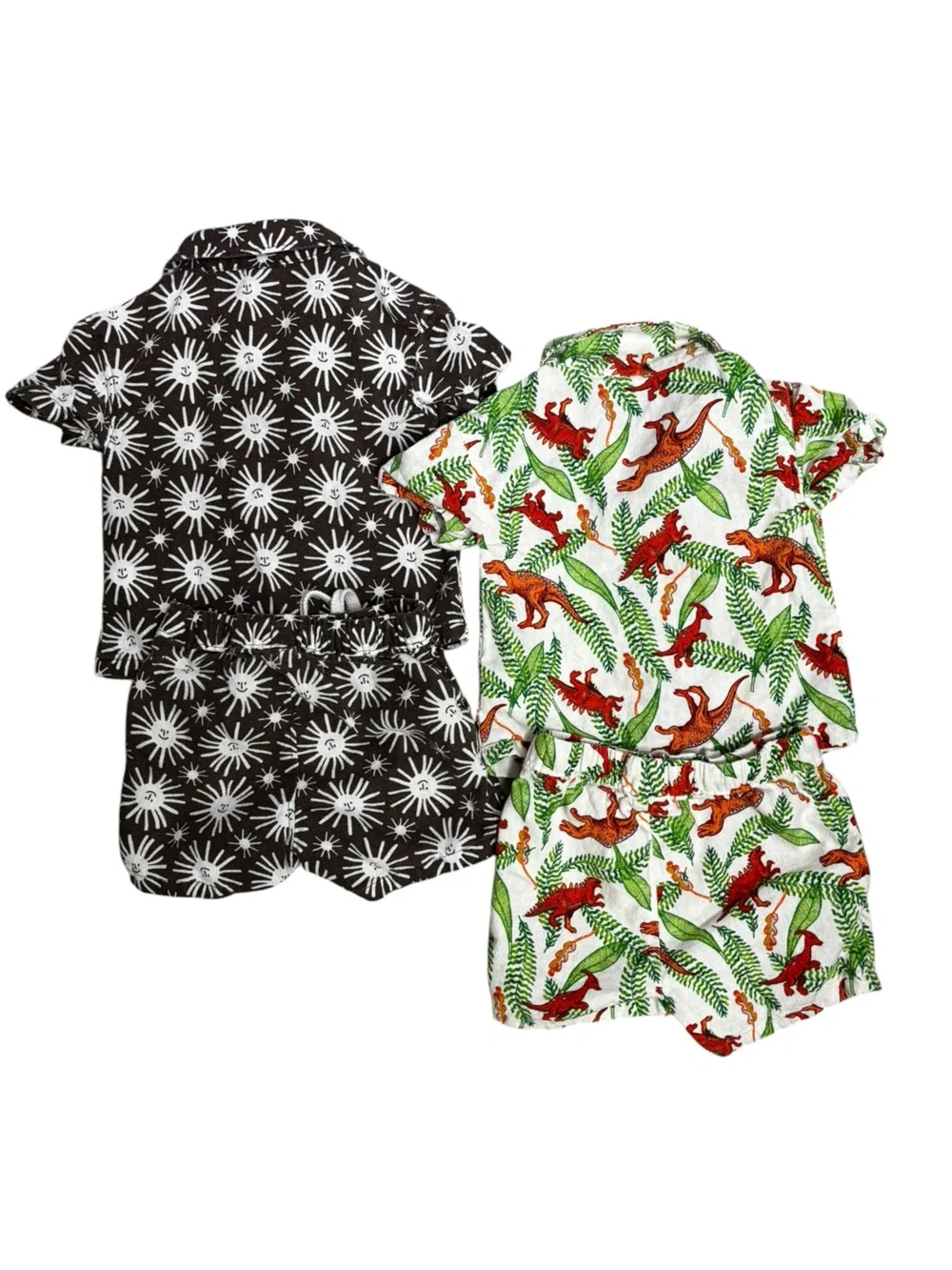 Baby Boy Linen Blend Button Up Short Sleeve Shirt/Shorts Set Size 3-6 Months